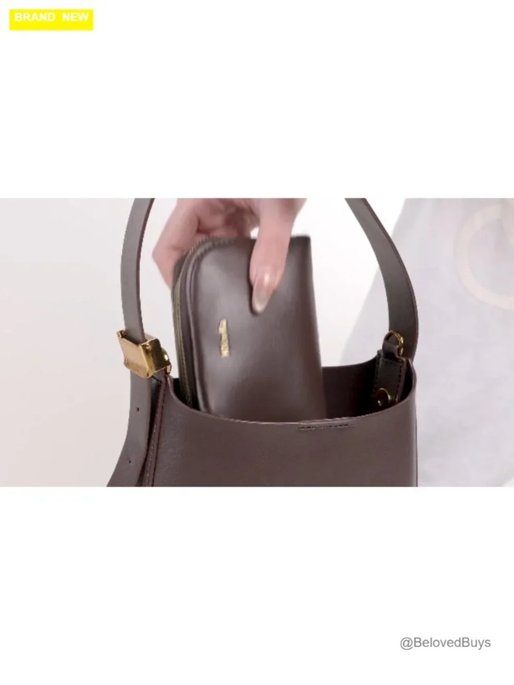 Vegan Leather Hobo Tote Bag with Magnetic Snap Closure